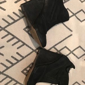 Joie Black wedge booties
